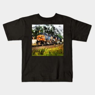 Train in the Rain Kids T-Shirt